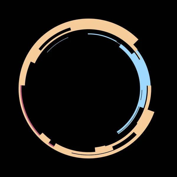 Futuristico Elemento Interfaccia Circolare Hud Astratto Cerchio Sfondo Geometrico Illustrazione — Foto Stock