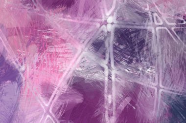 Soyut arkaplanda pürüzlü fırça darbeleri. Fırça boyası. Renkli boya darbeleri. Eşsiz duvar sanatı. Tuvaldeki modern sanat. Renkli çağdaş sanat eserleri.