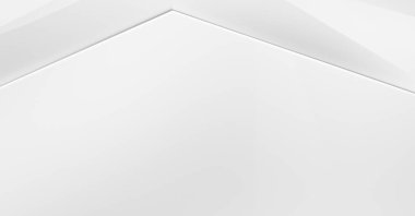 Beyaz 3d geometrik arka plan. Fütürist şablon. Karanlık elementleri olan birinci sınıf soyut duvar kâğıdı. Zarif bir zemin. Lüks minimalist tasarım. Poster, broşür, sunum için tasarım.