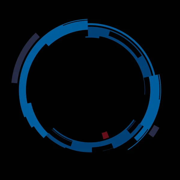 未来的な円形のハードインターフェイス要素 抽象円幾何学的背景 デジタル技術のグラフィックイラスト — ストック写真