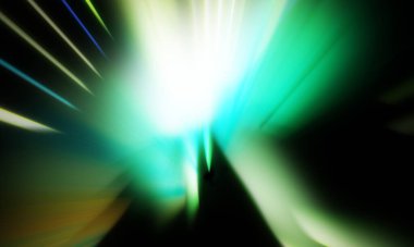 Siyah zemin üzerinde ışık parçacığı izleri. Parlayan parçacıkları ve çizgileri olan ışık patlaması yıldızı. Güzel hareketli soyut ışınlar duvar kağıdı. Renkli Patlama grafiği. Işık ışınlarının patlaması. 