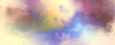 Modern fırça darbeleri. Poster, duvar sanatı, afiş, kart, kitap kapağı veya ambalaj için rahatlatıcı kompozisyonun yumuşak renkli çizimi. Pastel renklerle suluboya. 