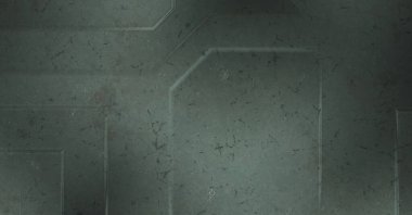 Çukur SciFi panelleri duvar. Üç boyutlu illüstrasyon. Gelecekçi kavramsal tasarım arka planı. Uzay gemisi desenli duvar kağıdı. Fırçalanmış teknoloji desen yüzeyi. 