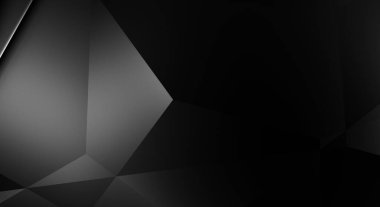 Lüks minimalist tasarım. Fütürist şablon. Karanlık elementleri olan birinci sınıf soyut duvar kâğıdı. Zarif bir zemin. Siyah üç boyutlu geometrik arkaplan. Poster, broşür, sunum için tasarım.