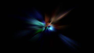 Parlayan yıldızın patlaması. Dinamik renkli arkaplan resmi. Parıldayan ışıklar duvar kağıdı. Tasarımınız için canlı şablon.