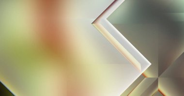 Geometrik dinamik şekiller. Gölgeli teknoloji dijital şablonu ve gradyan arka planda ışıklar. Modern basit geometrik renk gradyanı soyut arkaplan. 3B illüstrasyon. 