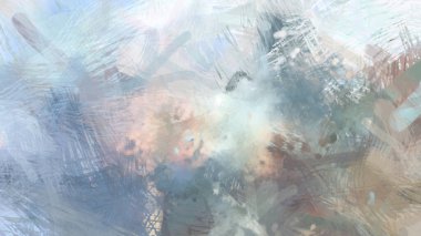 Soyut arkaplanda pürüzlü fırça darbeleri. Fırça boyası. Renkli boya darbeleri. Eşsiz duvar sanatı. Tuvaldeki modern sanat. Renkli çağdaş sanat eserleri.