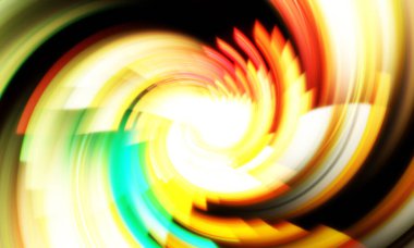 Dönen Işık gösterisi arka planı. Canlı renklerle donatılmış ruhani enerji girdabı. Renkli canlı hareket çizimi. Tanıtım geçmişi. Kutlama grafiği.