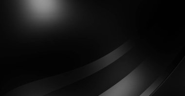 Siyah kıvrımlı yüzey. 3 boyutlu illüstrasyon. Soyut fütüristik geçmiş. Minimalist geometrik kapak tasarımı. Çarpık siyah çizgiler. Lüks dokuma duvar kağıdı. Zarif arkaplan.