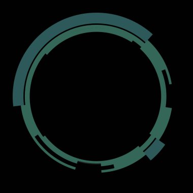 Fütürist dairesel gövde arayüzü elementi. Soyut çember geometrik arkaplan. Dijital teknolojinin grafiksel çizimi.