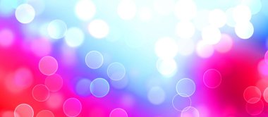 Kavramsal ışıklar duvar kağıdı. Güzel soyut çok renkli bokeh çemberleri parçacıklarla çevrili. Metninizi veya başlığınızı göstermek için boşluk ile odaklanmış olmayan canlı illüstrasyon. 