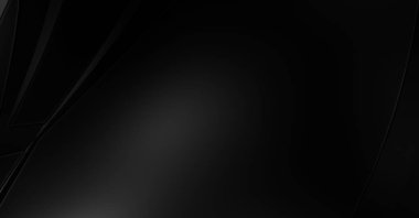 Siyah kıvrımlı yüzey. 3 boyutlu illüstrasyon. Soyut fütüristik geçmiş. Minimalist geometrik kapak tasarımı. Çarpık siyah çizgiler. Lüks dokuma duvar kağıdı. Zarif arkaplan.