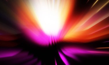 Siyah zemin üzerinde ışık parçacığı izleri. Parlayan parçacıkları ve çizgileri olan ışık patlaması yıldızı. Güzel hareketli soyut ışınlar duvar kağıdı. Renkli Patlama grafiği. Işık ışınlarının patlaması. 