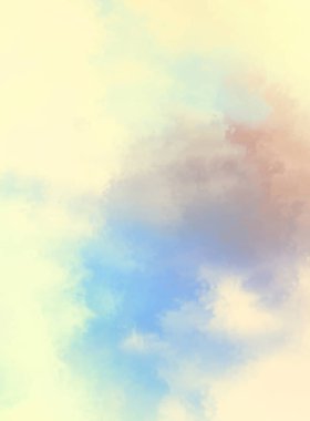 Modern fırça darbeleri. Poster, duvar sanatı, afiş, kart, kitap kapağı veya ambalaj için rahatlatıcı kompozisyonun yumuşak renkli çizimi. Pastel renklerle suluboya. 