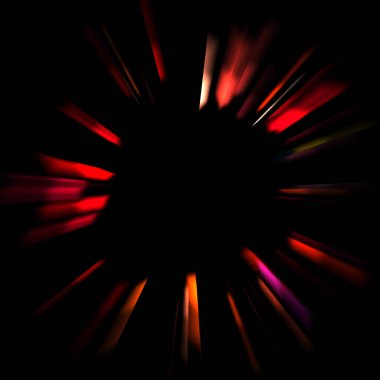 Canlı ve canlı ışık parlamalarının serin arkaplanı. Renkli parlak ışıklar patlama efektiyle görüntülenir. Parlak renkli arkaplan.