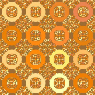 Soyut duvar kağıdı. Dekoratif hippi fayansları. Sanatsal arka plan. Yaratıcı karalama sanatı farklı şekil ve dokulara sahip kusursuz desen. Kolaj.