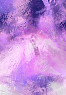 Soyut arkaplanda pürüzlü fırça darbeleri. Fırça boyası. Renkli boya darbeleri. Eşsiz duvar sanatı. Tuvaldeki modern sanat. Renkli çağdaş sanat eserleri.