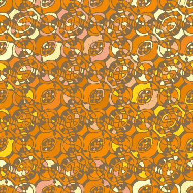 Yaratıcı karalama sanatı farklı şekil ve dokulara sahip kusursuz desen. Kolaj. Sanatsal arka plan. Soyut duvar kağıdı. Dekoratif hippi fayansları.