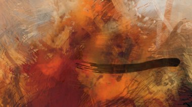 Soyut arkaplanda pürüzlü fırça darbeleri. Fırça boyası. Renkli boya darbeleri. Eşsiz duvar sanatı. Tuvaldeki modern sanat. Renkli çağdaş sanat eserleri.