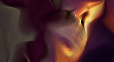 Hareketli girdapların soyut çizimi. Titreşimli renkli kıvrımların dönen akışı. Kıvrımlı ve kıvrımlı arka plan ve çizgiler. Garip duvar kâğıdı tasarımı. Dalgalanma arkaplanı.