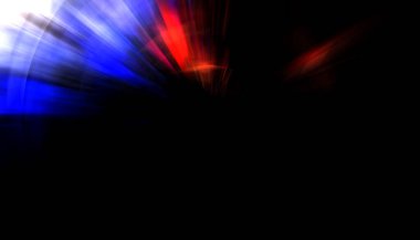 Muhteşem bir ışık gösterisi. Parlayan ışık ışınlarıyla renkli ve canlı parçacık patlaması. Çok renkli yıldız patlaması.