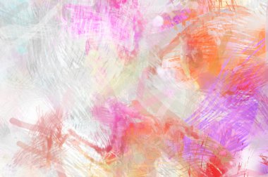 Soyut arkaplanda pürüzlü fırça darbeleri. Fırça boyası. Renkli boya darbeleri. Eşsiz duvar sanatı. Tuvaldeki modern sanat. Renkli çağdaş sanat eserleri.