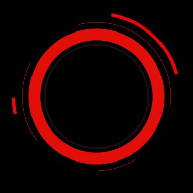 Fütürist dairesel gövde arayüzü elementi. Soyut çember geometrik arkaplan. Dijital teknolojinin grafiksel çizimi.