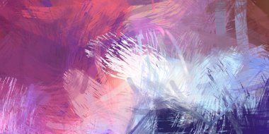 Soyut arkaplanda pürüzlü fırça darbeleri. Fırça boyası. Renkli boya darbeleri. Eşsiz duvar sanatı. Tuvaldeki modern sanat. Renkli çağdaş sanat eserleri.