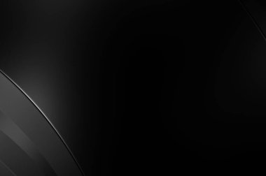 Siyah kıvrımlı yüzey. 3 boyutlu illüstrasyon. Soyut fütüristik geçmiş. Minimalist geometrik kapak tasarımı. Çarpık siyah çizgiler. Lüks dokuma duvar kağıdı. Zarif arkaplan.