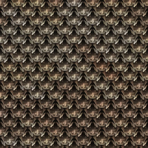 Nahtlose Fantasy Armour Texture Illustration Metallisches Muster Metallplatten Hintergrund Mittelalterliche — Stockfoto