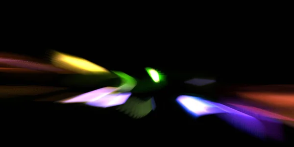 美しい鮮やかな色でエネルギーバースト 黒の背景に孤立したダイナミックな光の光線 輝くカラフルな光粒子のグラフィック2Dイラスト 光沢のあるデザインテンプレート — ストック写真