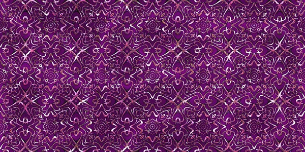 Luxury Regal Seamless Pattern Silver Mesh Ornament Style Fashion Colorful — Stock Photo, Image