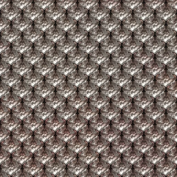 Seamless Fantasy Armour Texture Illustration Metallic Pattern Metal Plates Background — Stock Photo, Image