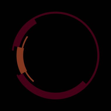 Fütürist dairesel gövde arayüzü elementi. Soyut çember geometrik arkaplan. Dijital teknolojinin grafiksel çizimi.