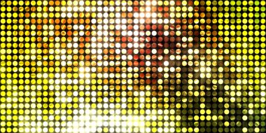 Parlayan ışıklar siyah arka planda parti izleri. Sahne veya stadyum ışıklarının dijital illüstrasyonu. Parlak desenli duvar kağıdı. Sahne ışıkları ile renkli ışıkların ihtişamlı arkaplanı.