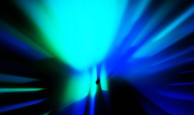 Siyah zemin üzerinde ışık parçacığı izleri. Parlayan parçacıkları ve çizgileri olan ışık patlaması yıldızı. Güzel hareketli soyut ışınlar duvar kağıdı. Renkli Patlama grafiği. Işık ışınlarının patlaması. 