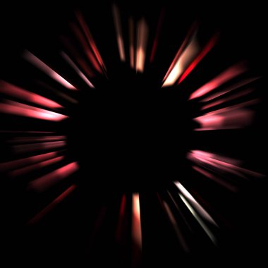 Canlı ve canlı ışık parlamalarının serin arkaplanı. Renkli parlak ışıklar patlama efektiyle görüntülenir. Parlak renkli arkaplan.