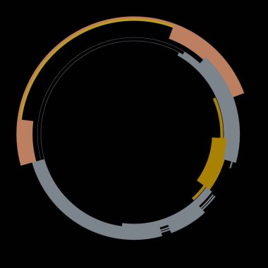 Fütürist dairesel gövde arayüzü elementi. Soyut çember geometrik arkaplan. Dijital teknolojinin grafiksel çizimi.