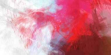 Soyut arkaplanda pürüzlü fırça darbeleri. Fırça boyası. Renkli boya darbeleri. Eşsiz duvar sanatı. Tuvaldeki modern sanat. Renkli çağdaş sanat eserleri.