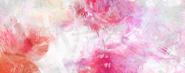 Soyut arkaplanda pürüzlü fırça darbeleri. Fırça boyası. Renkli boya darbeleri. Eşsiz duvar sanatı. Tuvaldeki modern sanat. Renkli çağdaş sanat eserleri.