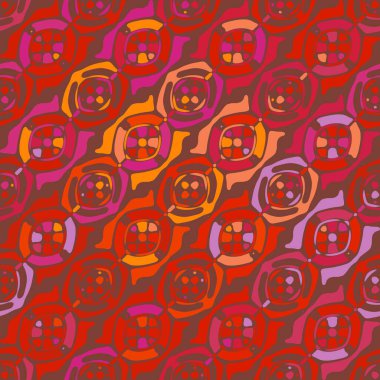 Yaratıcı karalama sanatı farklı şekil ve dokulara sahip kusursuz desen. Kolaj. Sanatsal arka plan. Soyut duvar kağıdı. Dekoratif hippi fayansları.