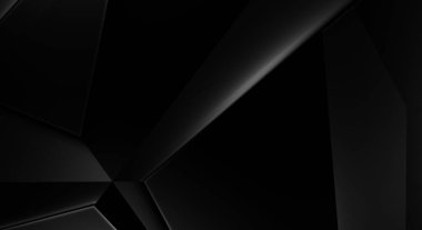 Lüks minimalist tasarım. Fütürist şablon. Karanlık elementleri olan birinci sınıf soyut duvar kâğıdı. Zarif bir zemin. Siyah üç boyutlu geometrik arkaplan. Poster, broşür, sunum için tasarım.