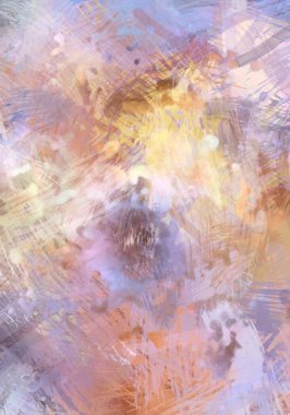 Soyut arkaplanda pürüzlü fırça darbeleri. Fırça boyası. Renkli boya darbeleri. Eşsiz duvar sanatı. Tuvaldeki modern sanat. Renkli çağdaş sanat eserleri.