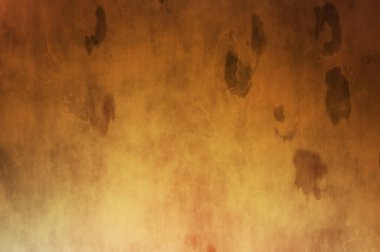 Gotik bir duvarda sıkıntılı ve kirli desenler var. Lekeli renkli hasarlı şablon. Tasarımınız için doku ve elementler. Pis duvar kâğıdı. Grunge arkaplanı.