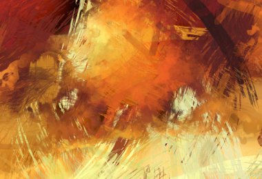 Soyut arkaplanda pürüzlü fırça darbeleri. Fırça boyası. Renkli boya darbeleri. Eşsiz duvar sanatı. Tuvaldeki modern sanat. Renkli çağdaş sanat eserleri.