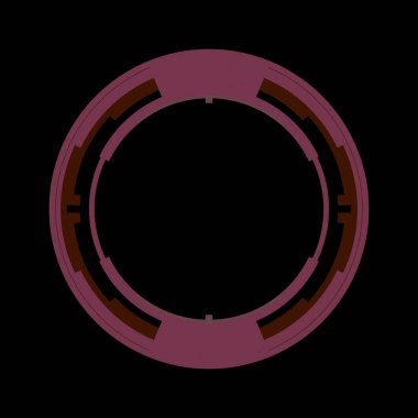 Fütürist dairesel gövde arayüzü elementi. Soyut çember geometrik arkaplan. Dijital teknolojinin grafiksel çizimi.