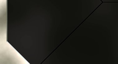 Üç boyutlu metalik doku. Uzay gemisi desenli yüzey. Aydınlık ve karanlık paneller. Fütürist soyut duvar kağıdı. Geometrik teknolojik yansıtıcı arkaplan.