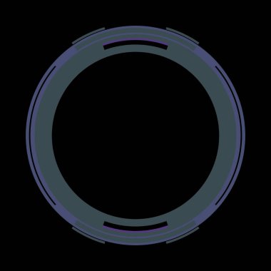 Fütürist dairesel gövde arayüzü elementi. Soyut çember geometrik arkaplan. Dijital teknolojinin grafiksel çizimi.