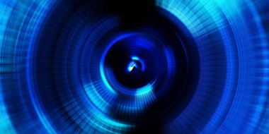 Parlayan neon ışıkları. Parlak sunum tasarım şablonu. Fotoğraf makinesi konsepti. Soyut arkaplan. Dönen ışık ışınları. Hareketli kavramsal duvar kağıdı. Grafik dijital illüstrasyon. 