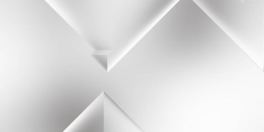 Beyaz 3d geometrik arka plan. Karanlık elementleri olan birinci sınıf soyut duvar kâğıdı. Poster, broşür, sunum ve web sitesi için özel tasarım. Moda lüks minimalist tasarım. Geometrik şablon. 